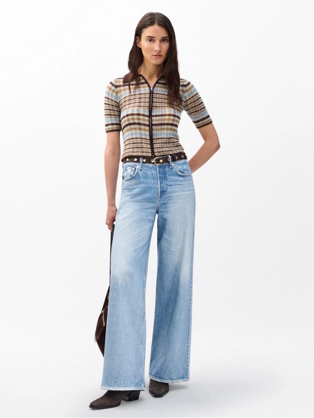 Rag & Bone Miramar Cotton Terry Wide-Leg Ankle Pants Size 25